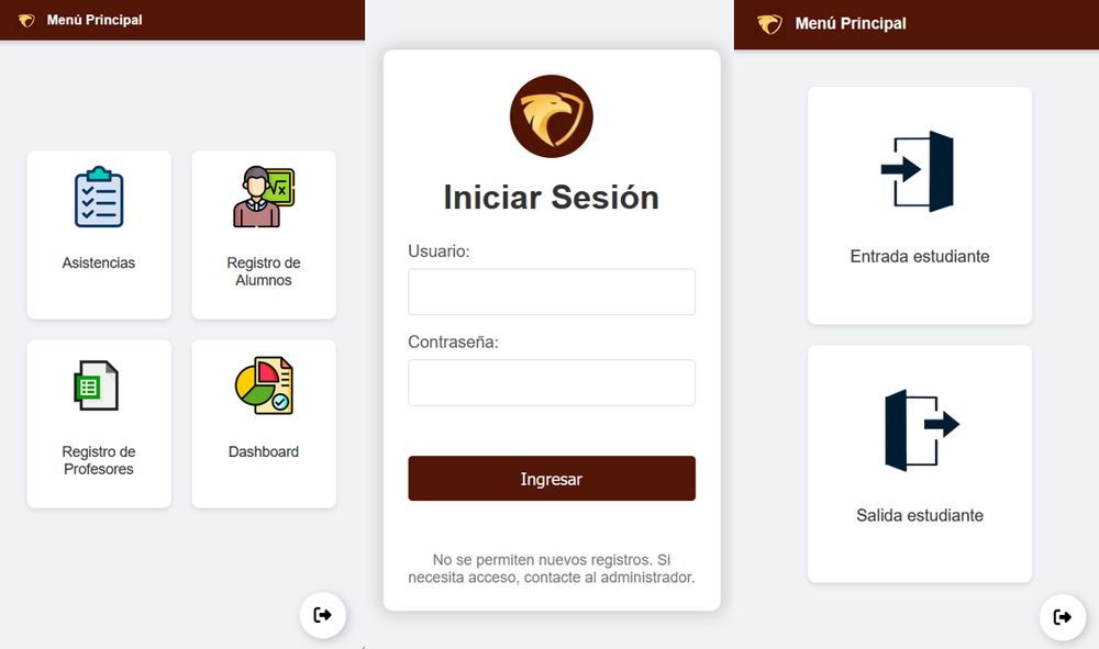 Sistema de registro de asistencias de alumnos con inicio de sesión